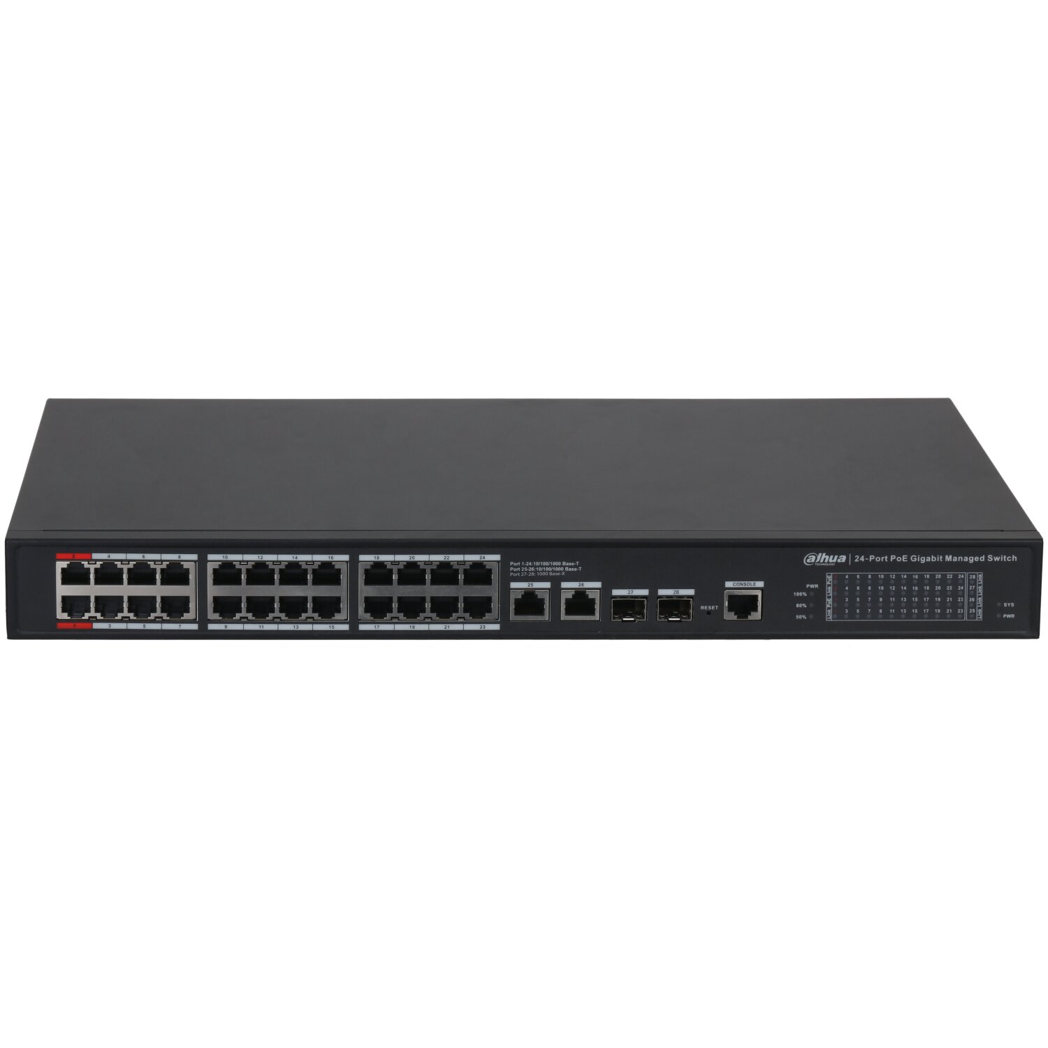 DH-S4228-24GT-360 - 28-Port Yönetilebilir Gigabit Switch 24-Port PoE