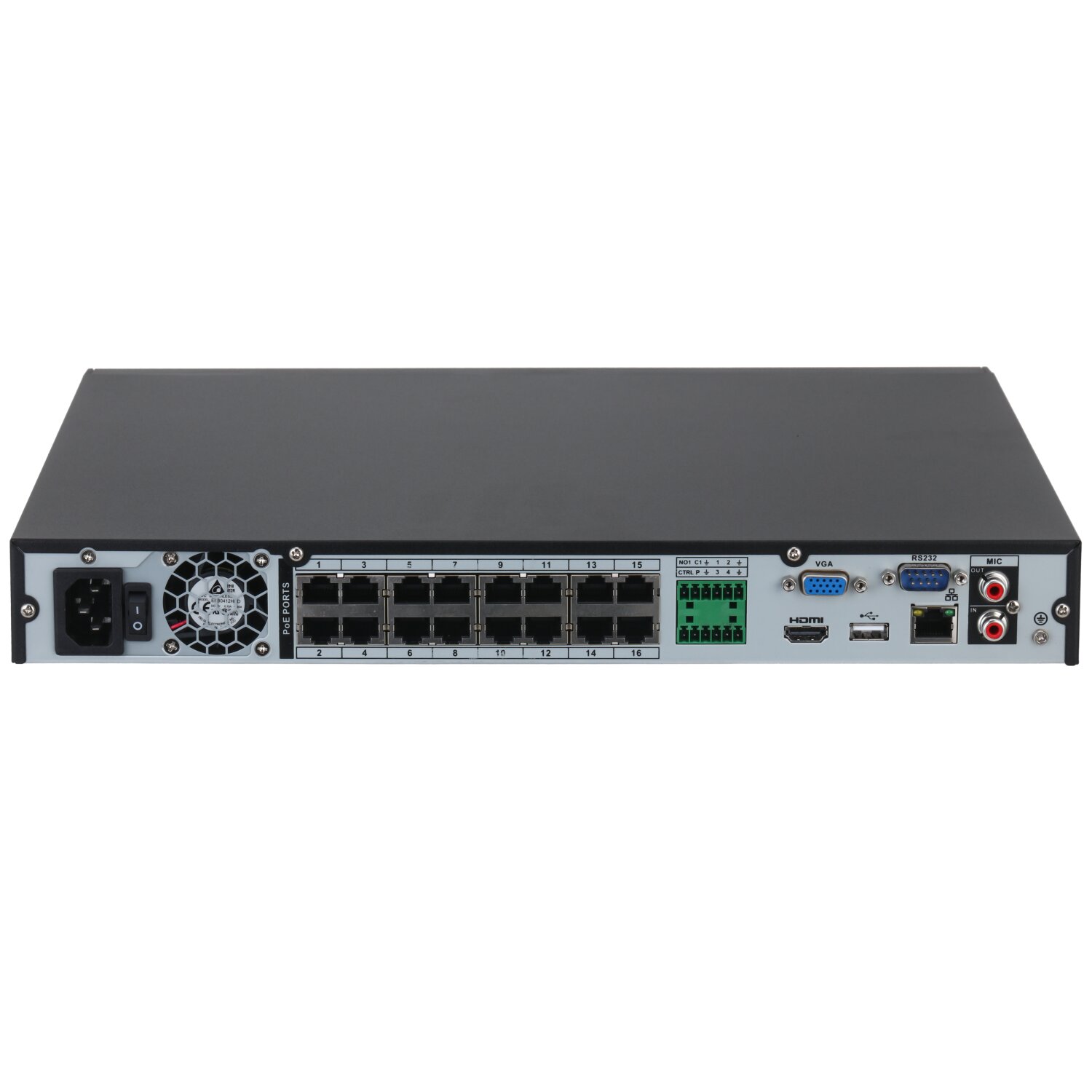 DH-NVR4216-16P-4KS3 - 16CH 1U 16PoE 2HDDs Lite Network Video Recorder