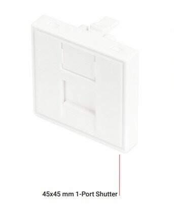 Reçber 45x45 mm 1-Port Shutter (1 Port Keystone Kapak)