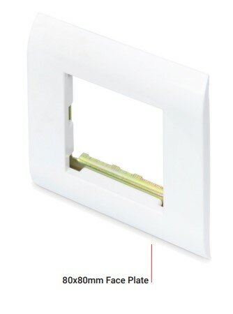 Reçber 80x80 mm Frame Content (1 Port Keystone Kapak Çerçevesi)
