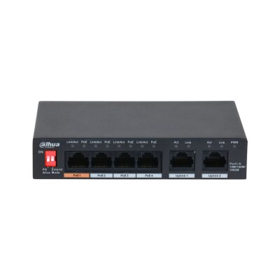 DH-PFS3006-4GT-60-V2 6-Port Unmanaged Desktop Switch with 4-Port PoE