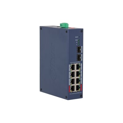 DH-CHS4210-8GT-110 10-Port Cloud Managed Hardened Gigabit Switch with 8-Port PoE 2 SFP