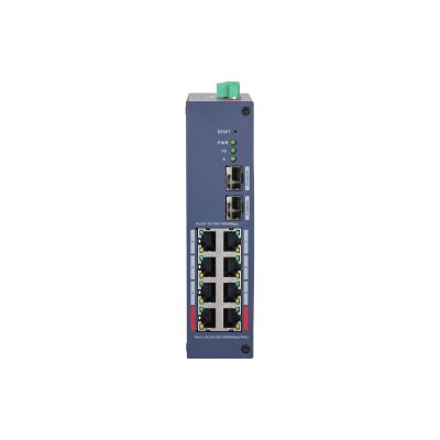 DH-CHS4210-8GT-110 10-Port Cloud Managed Hardened Gigabit Switch with 8-Port PoE 2 SFP