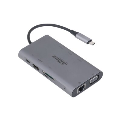 DH-TC39 9 in 1 USB 3.1 Type-C to USB 3.0 + HDMI + RJ45 + VGA + SD/TF +PD Docking Station