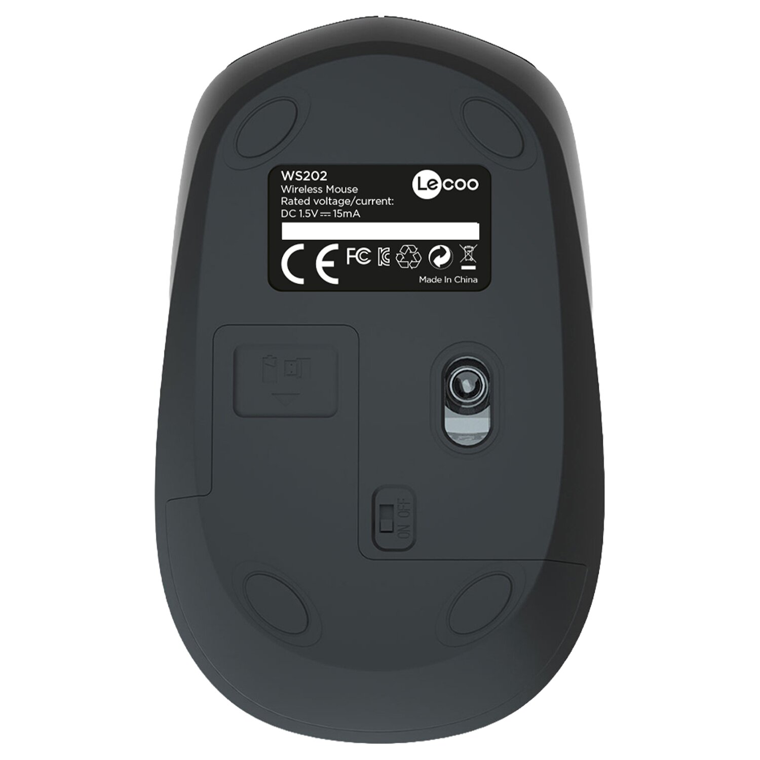 Lenovo Lecoo WS202 Siyah Kablosuz Mouse
