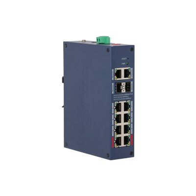 DH-CHS4212-8GT-110 12-Port Cloud Managed Hardened Gigabit Switch with 8-Port PoE