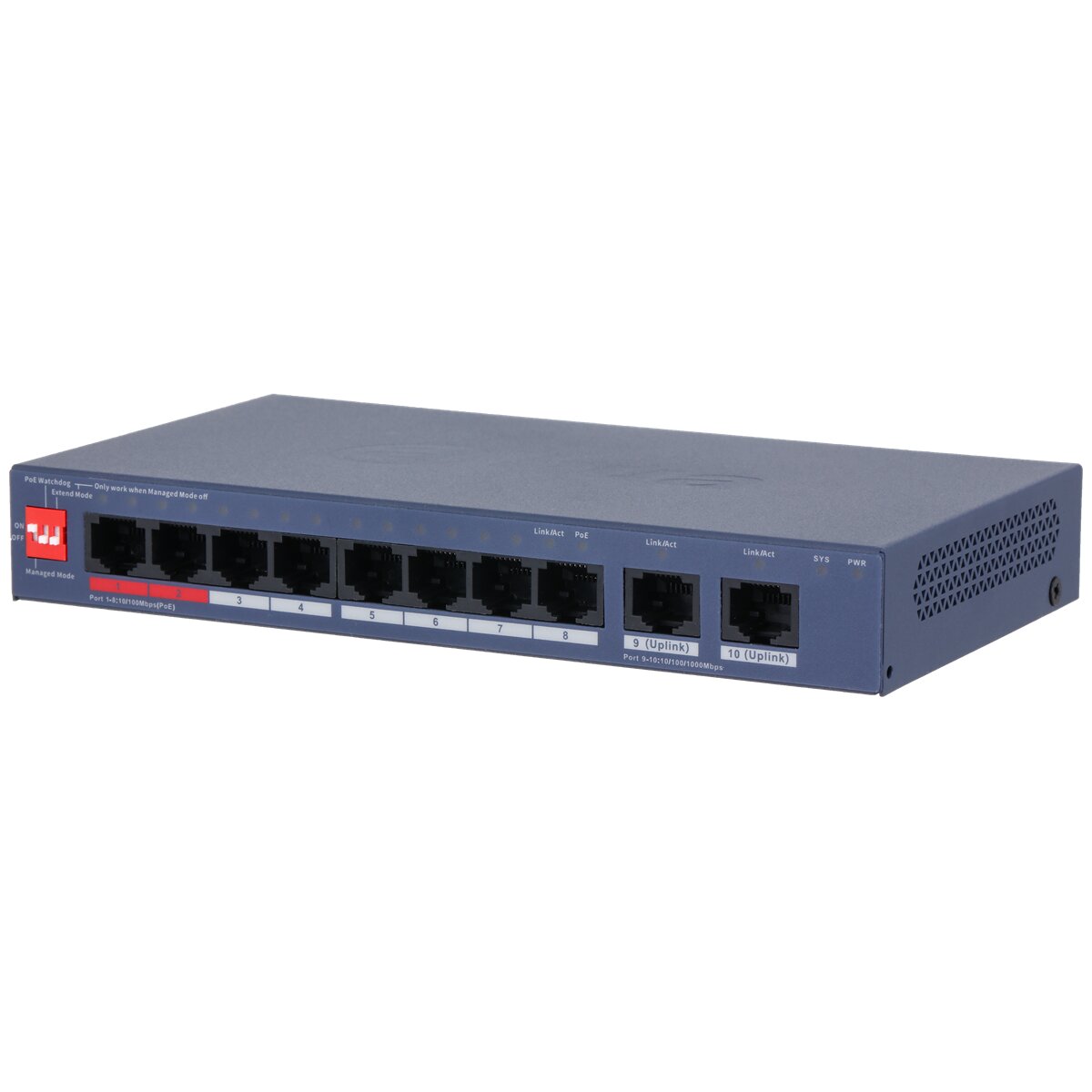 CS4010-8ET2GT-110 - 10-Port Cloud Managed Desktop Switch with 8-Port PoE