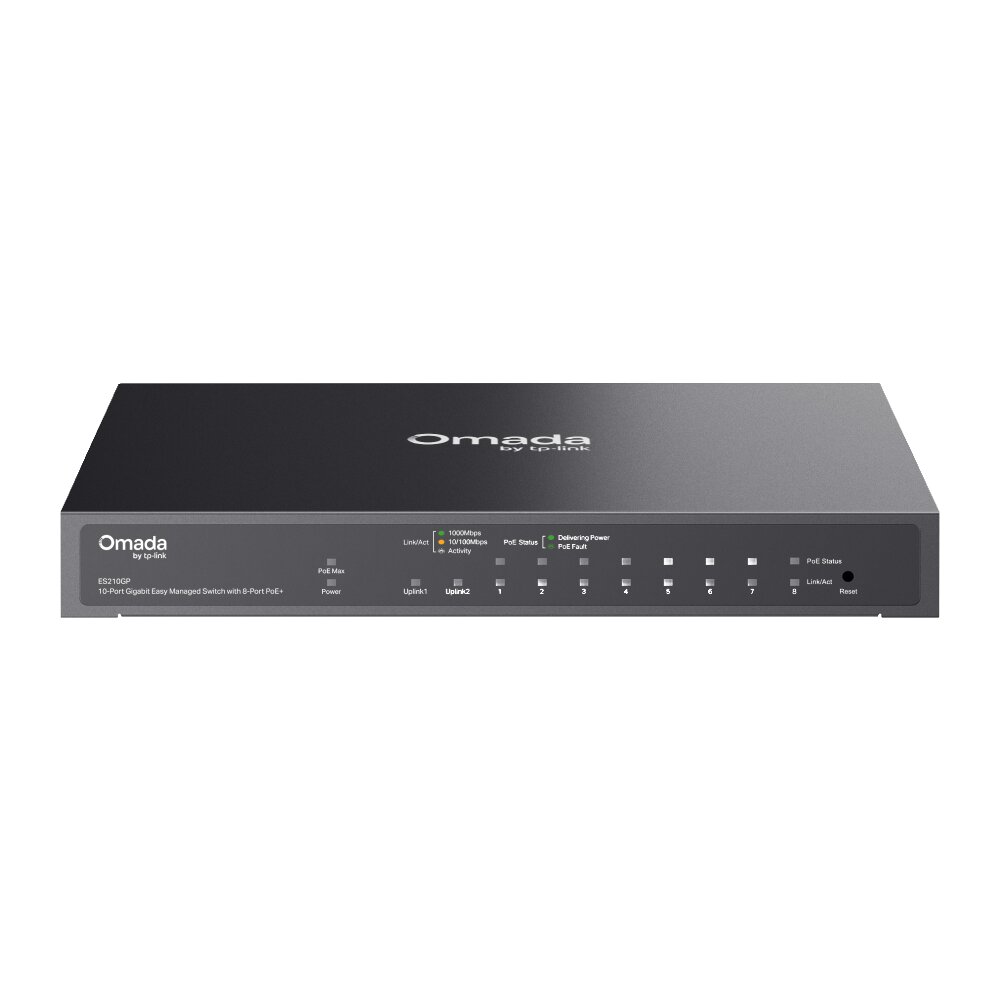 Tp-Link - ES210GP - Omada 10-Port Gigabit Easy Managed Switch with 8-Port PoE+