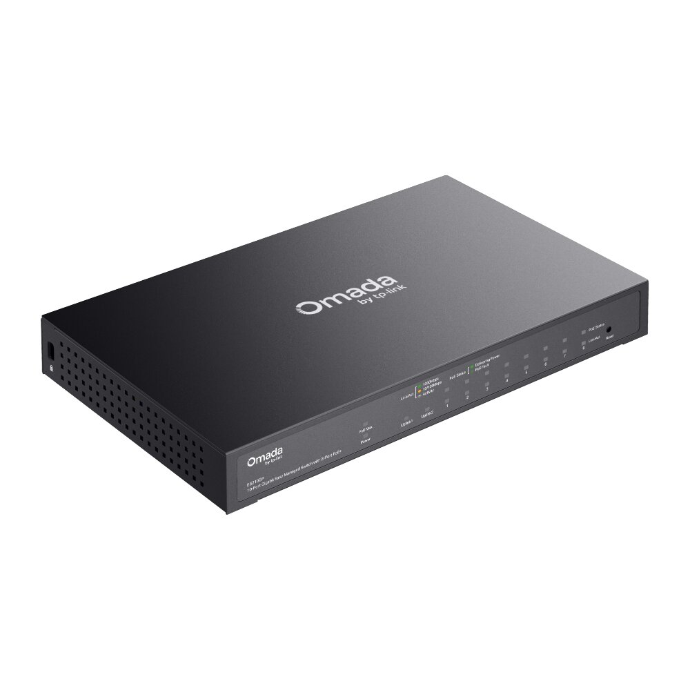 Tp-Link - ES210GP - Omada 10-Port Gigabit Easy Managed Switch with 8-Port PoE+
