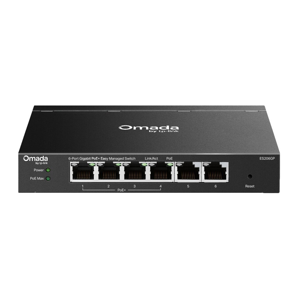 Tp-Link - ES206GP - Omada 6-Port Gigabit Easy Managed Switch with 4-Port PoE+