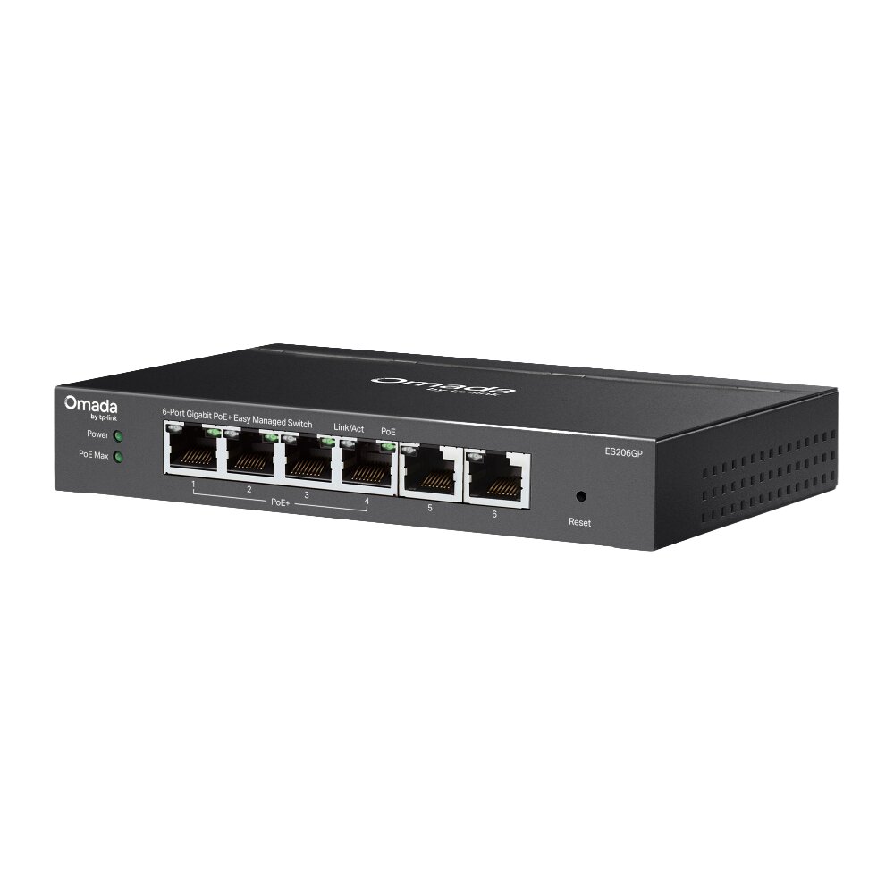 Tp-Link - ES206GP - Omada 6-Port Gigabit Easy Managed Switch with 4-Port PoE+