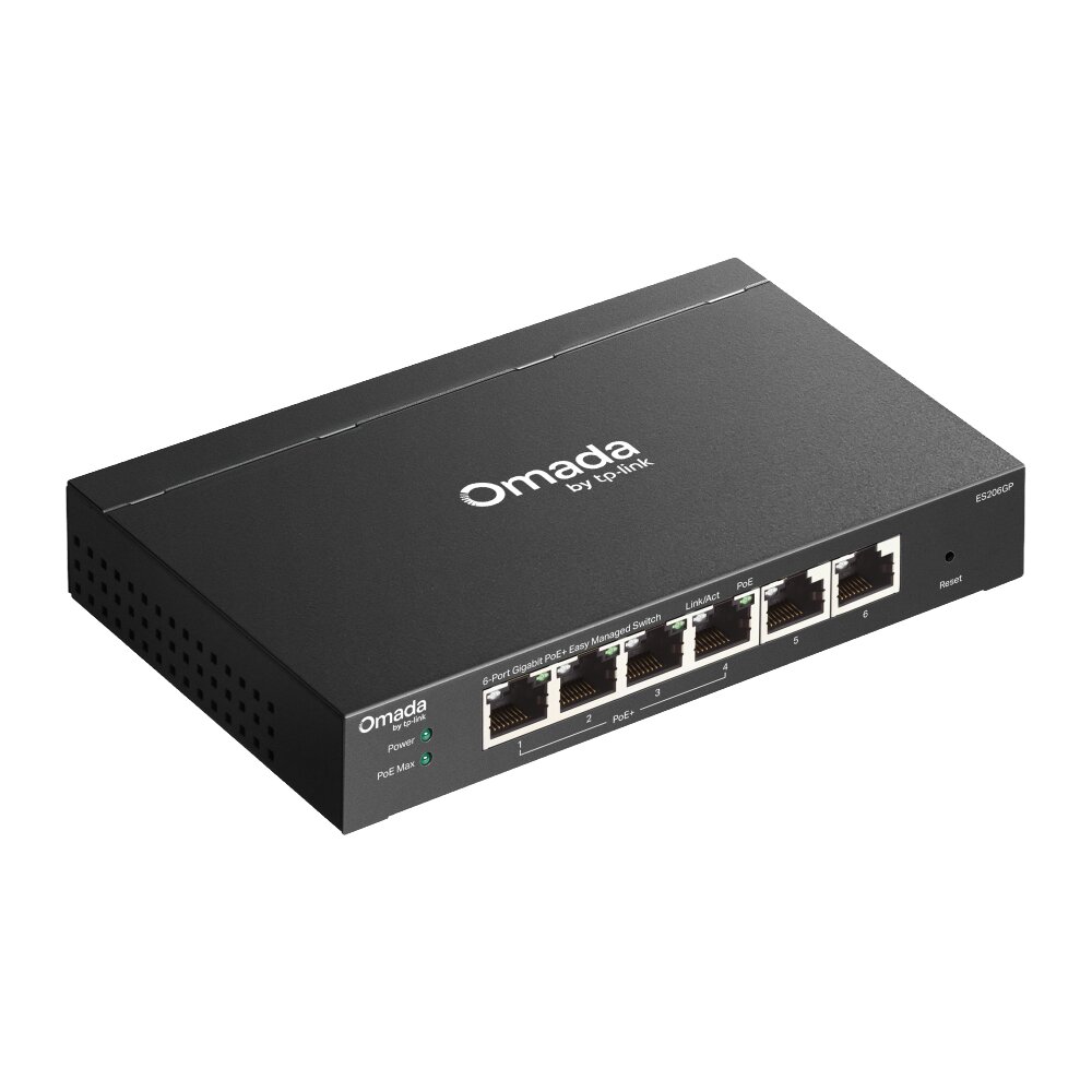 Tp-Link - ES206GP - Omada 6-Port Gigabit Easy Managed Switch with 4-Port PoE+