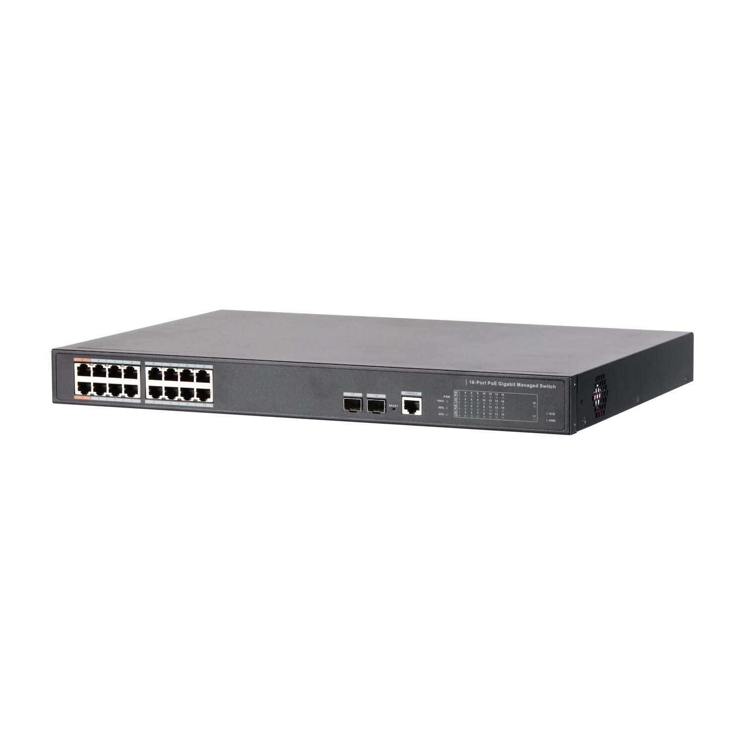 PFS4218-16GT-240 16 Port PoE Switch (16GE PoE + 2GE SFP + 1 Konsol, Toplam 240W PoE )
