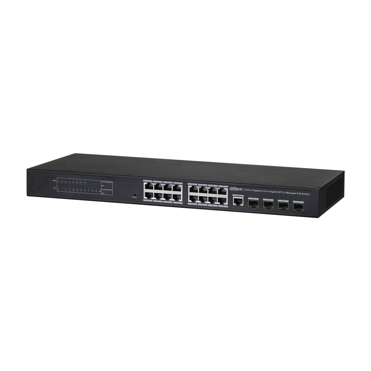 PFS4420-16GT-240 16 Port Gigabit PoE Switch (16GE PoE + 4GE SFP, Toplam 240W PoE )