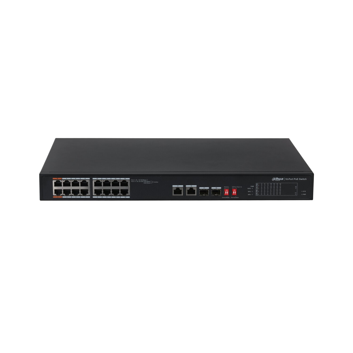 DH-PFS3218-16ET-135 10/100 16Port  PoE + 2GE SFP