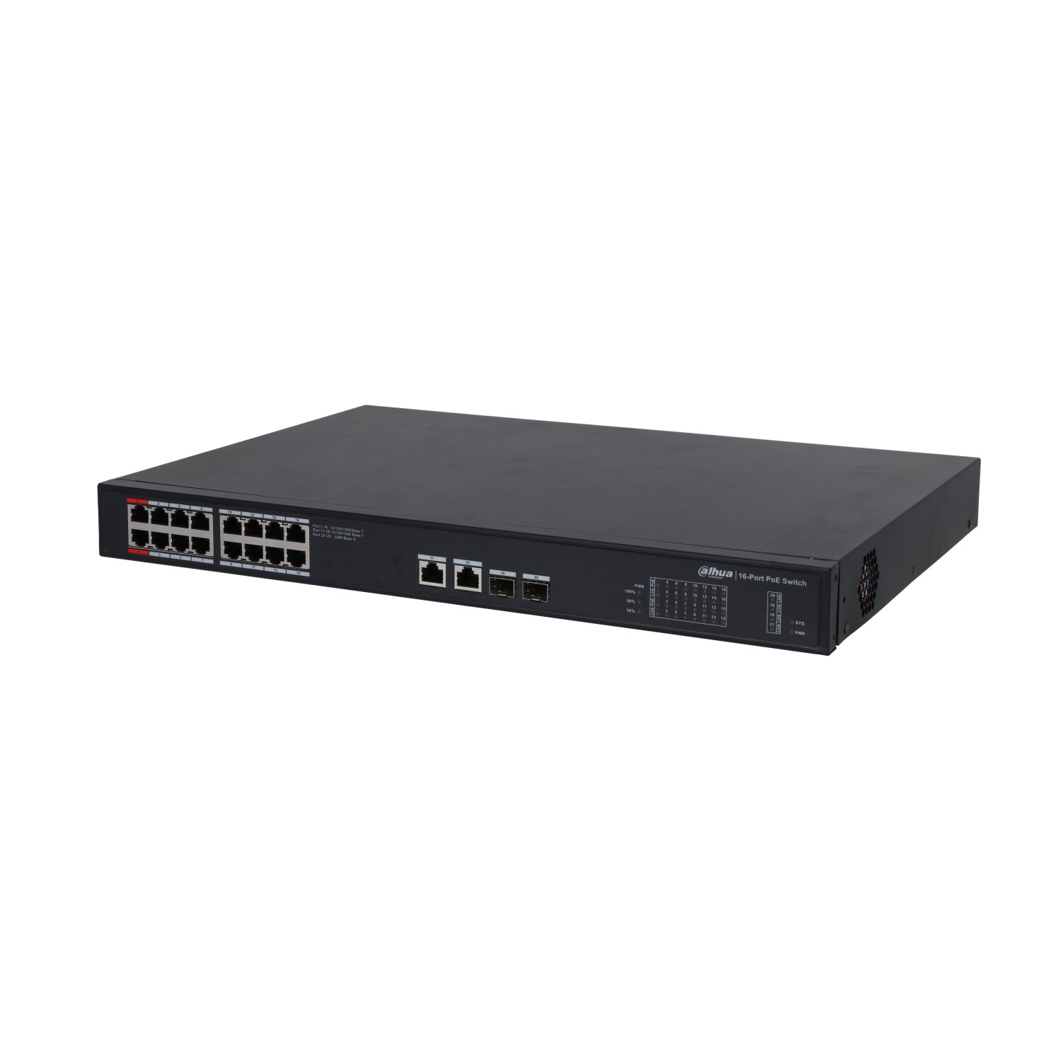 PFS3220-16GT-240 (16xPoE 240W),2GE Uplink,2xCombo SFP Switch
