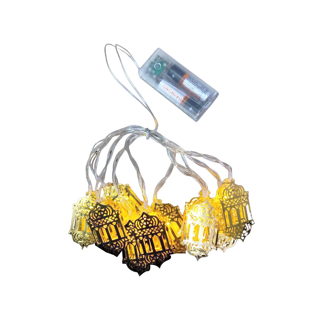 ALASKA COMPANY SDR-2 ( RAMAZAN KANDİLİ MODEL=10PCS ) ( GOLD METAL ) ( PİLLİ ) DEKORATİF RAMAZAN LED IŞIK & LAMBA ( 2MT KABLO )*100 ALASKA COMPANY SDR-2 ( RAMAZAN KANDİLİ MODEL=10PCS ) ( GOLD METAL ) ( PİLLİ ) DEKORATİF RAMAZAN LED IŞIK & LAMBA ( 2MT KABLO )*100