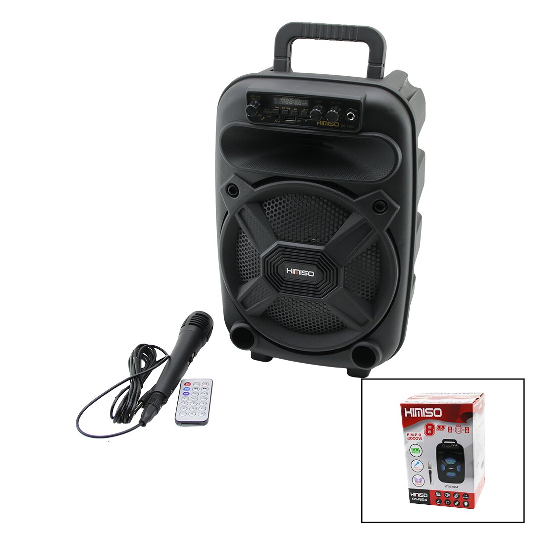 KIMISO OS-1804 PL-4530 ( 8") SPEAKER HOPARLÖR (KUMANDALI) (BLUETOOTH) (MİKROFONLU) (P.M.P.O 2000W) (IŞIKLI) (USB& TF& AUX& MIC)*8