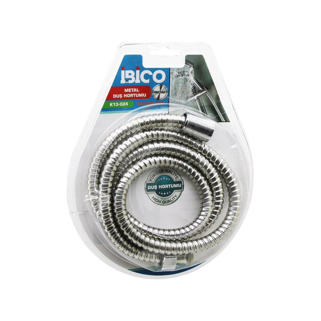 İBİCO K13-024 ( METAL ) DUŞ HORTUMU ( 150CM ) ( VAKUMLU AMBALAJ ) ( ANTİ TWİST=DOLANMAZ-KIVRILMAZ-KOPMAZ )*72                                 kpy161