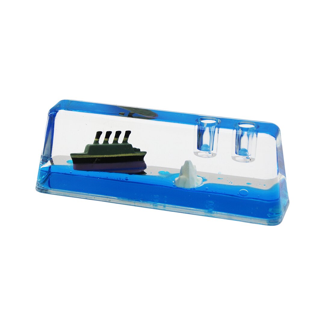 PABLITO PBT-258 (KALEMLİKLİ) (MAVİ SU & GEMİ & ADA) (D.GEN MİKA) BATMAYAN GEMİ (DEKORATİF BİBLO AKVARYUM) (14.6X5.2X3.7X2.2CM)*72                     qwe2