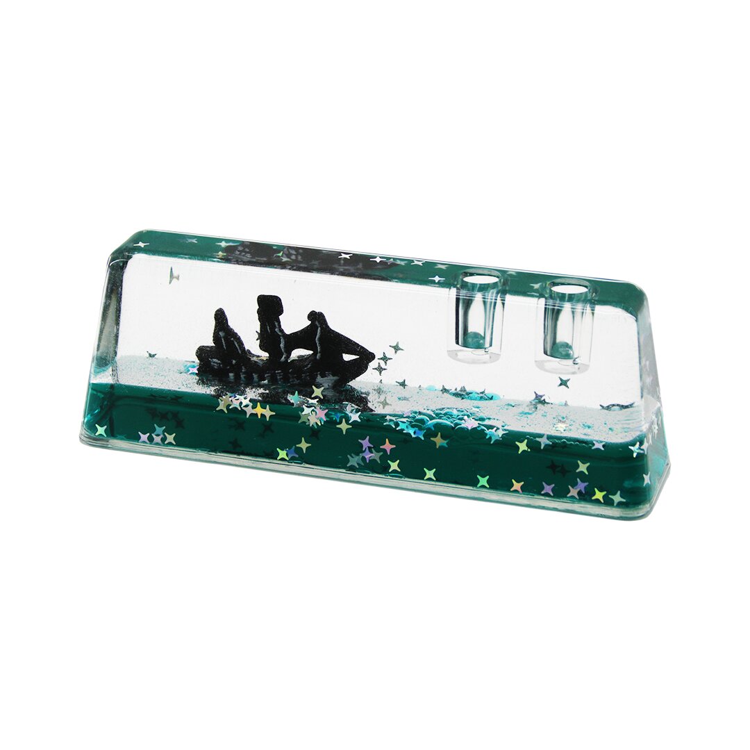 PABLITO PBT-259 (KALEMLİKLİ) (YEŞİL SU &YILDIZLI) (D.GEN MİKA) YÜZEN BATMAYAN GEMİ (DEKORATİF AKVARYUM) (14.6X5.2X3.7X2.2CM)*72                     qwe2