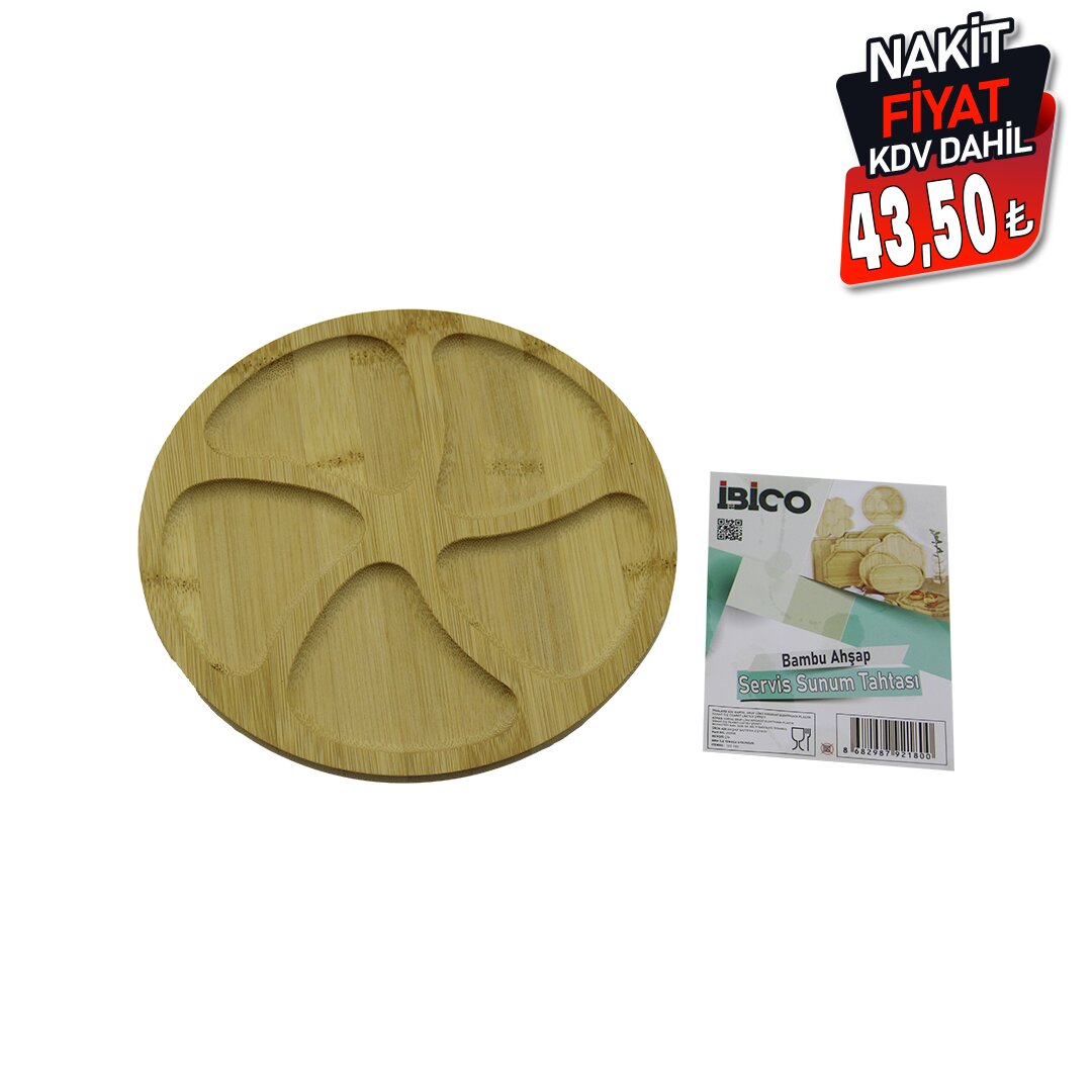İBİCO İ22-180 ( YUVARLAK ) ( 5 BÖLMELİ ) AHŞAP BAMBU SERVİS SUNUM TEPSİ & TAHTASI ( 20 X 1.4CM )*36 ka01 İBİCO İ22-180 ( YUVARLAK ) ( 5 BÖLMELİ ) AHŞAP BAMBU SERVİS SUNUM TEPSİ & TAHTASI ( 20 X 1.4CM )*36 ka01