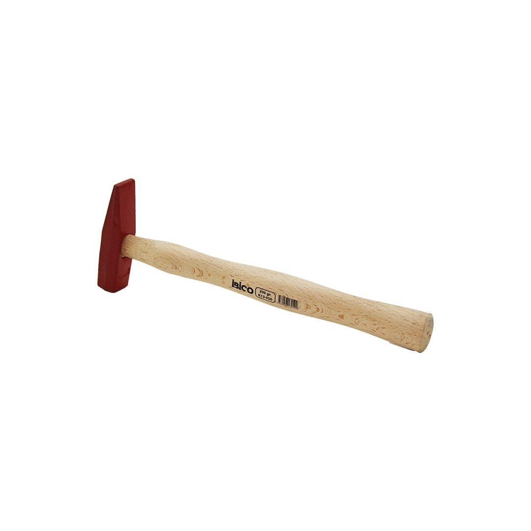 İBİCO K13-050 ( 200GR ) ( KIRMIZI ) ÇEKİÇ ( AHŞAP SAPLI= 27CM ) ( TESVİYECİ ) ( SICAK ALAŞIMLI DÖVME ÇELİK )*12=K