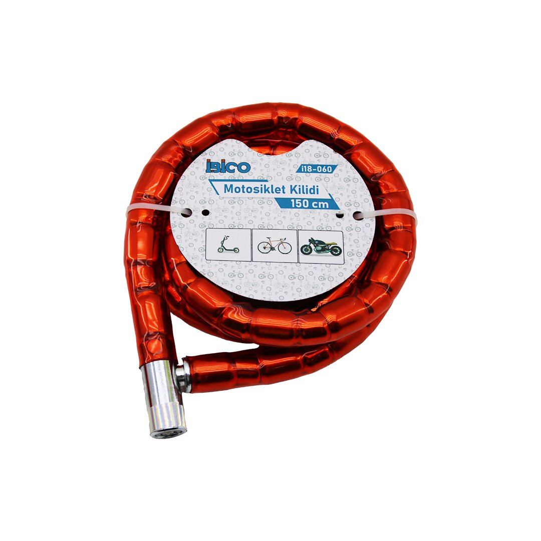 İBİCO İ18-060 ( ANAHTARLI ) MOTOR & BİSİKLET KİLİT ( 22MMX150CM )*30