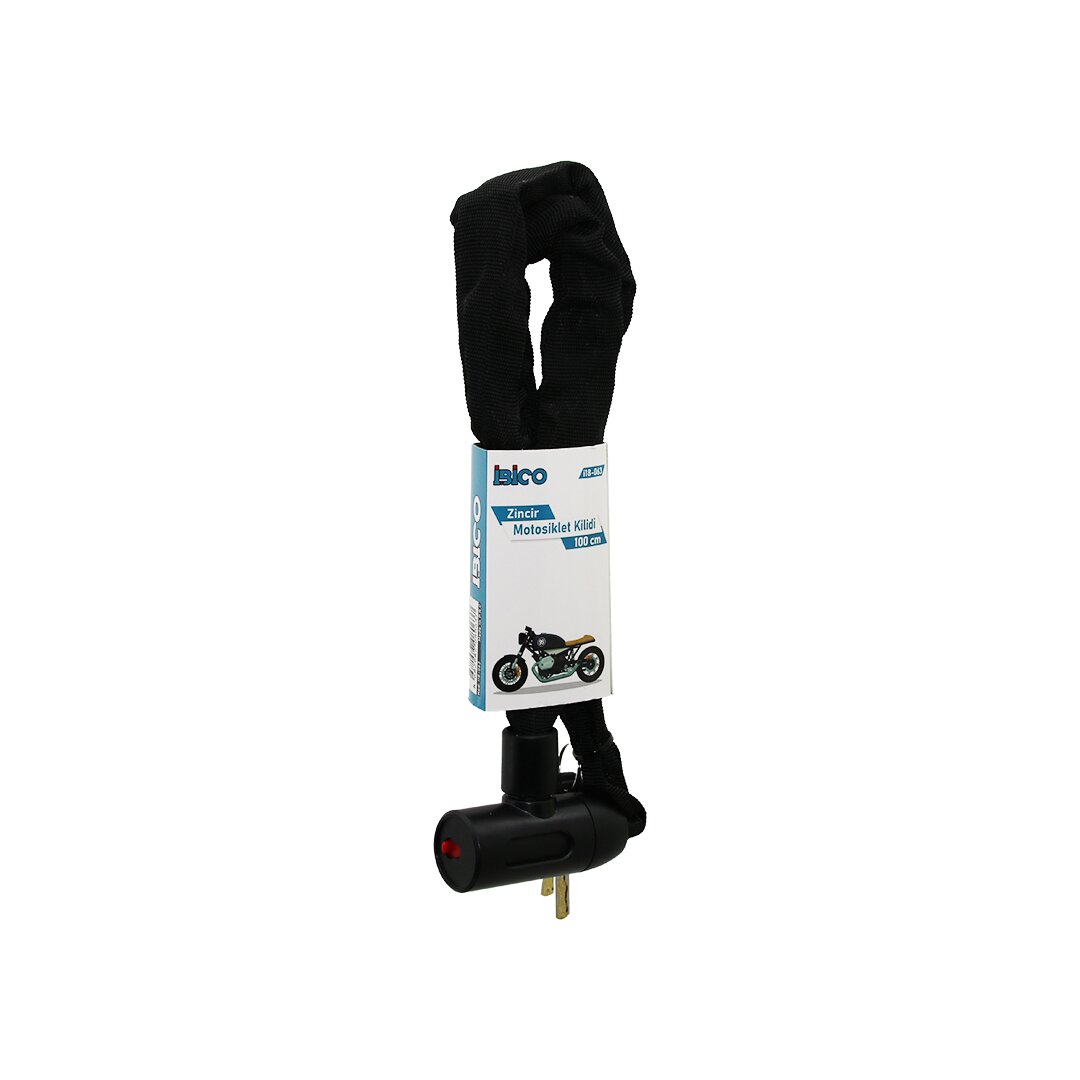 İBİCO İ18-063 ( ANAHTARLI ) ( ZİNCİR ) MOTOR & BİSİKLET KİLİT ( 100CM )*60