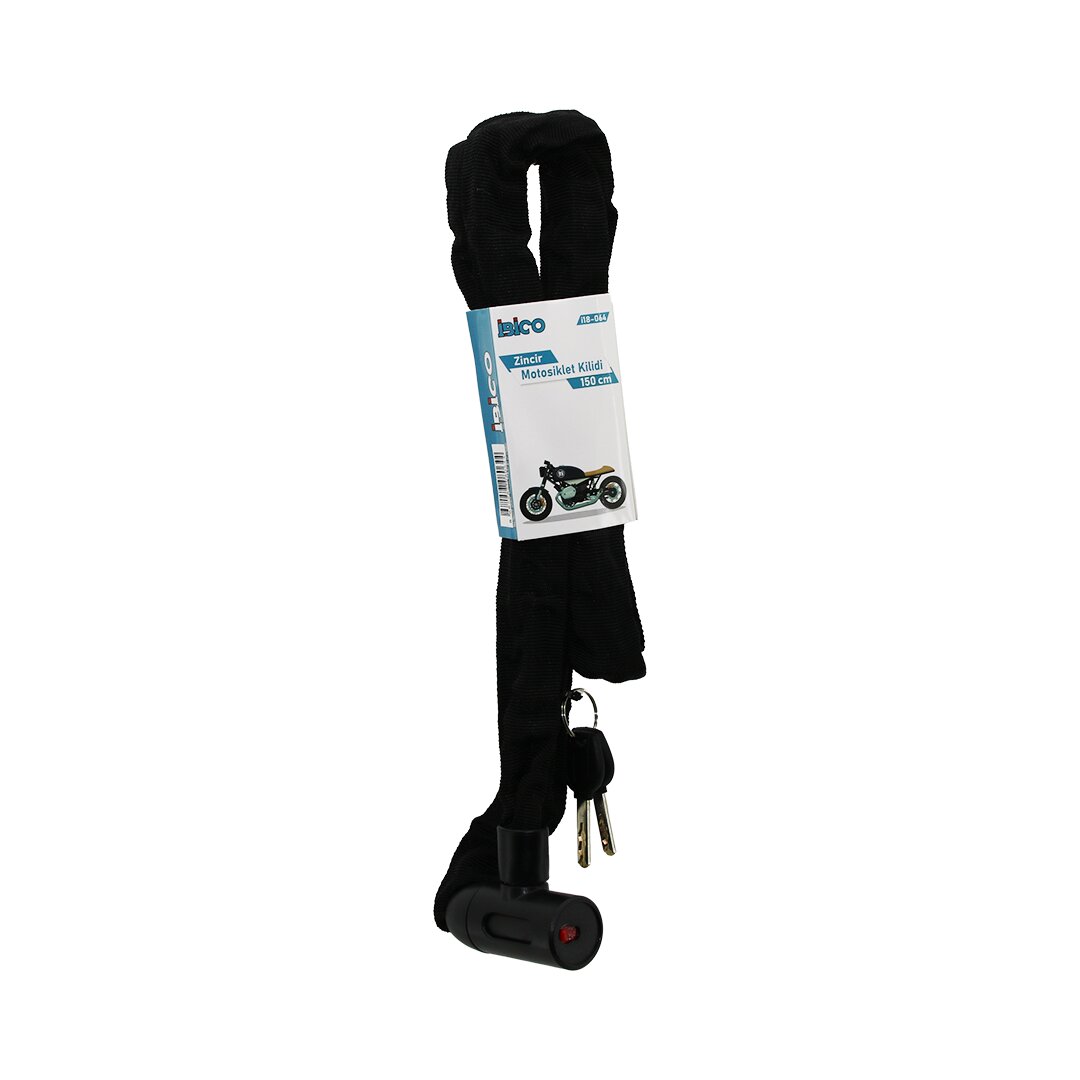 İBİCO İ18-064 ( ANAHTARLI ) ( ZİNCİR ) MOTOR & BİSİKLET KİLİT ( 150CM )*50