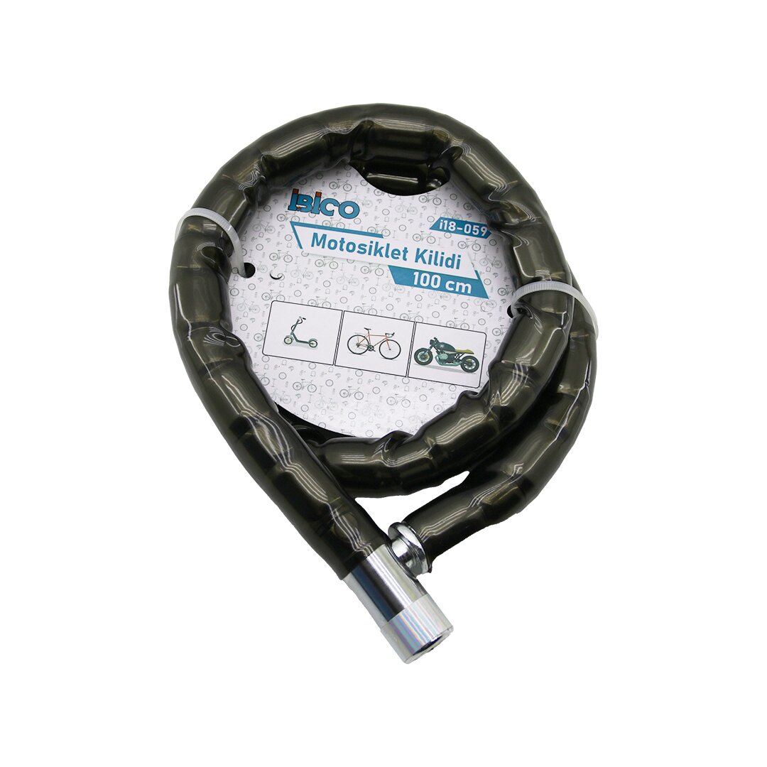 İBİCO İ18-059 ( AHANTARLI ) MOTOR & BİSİKLET KİLİT ( 22MM X 100CM )*30