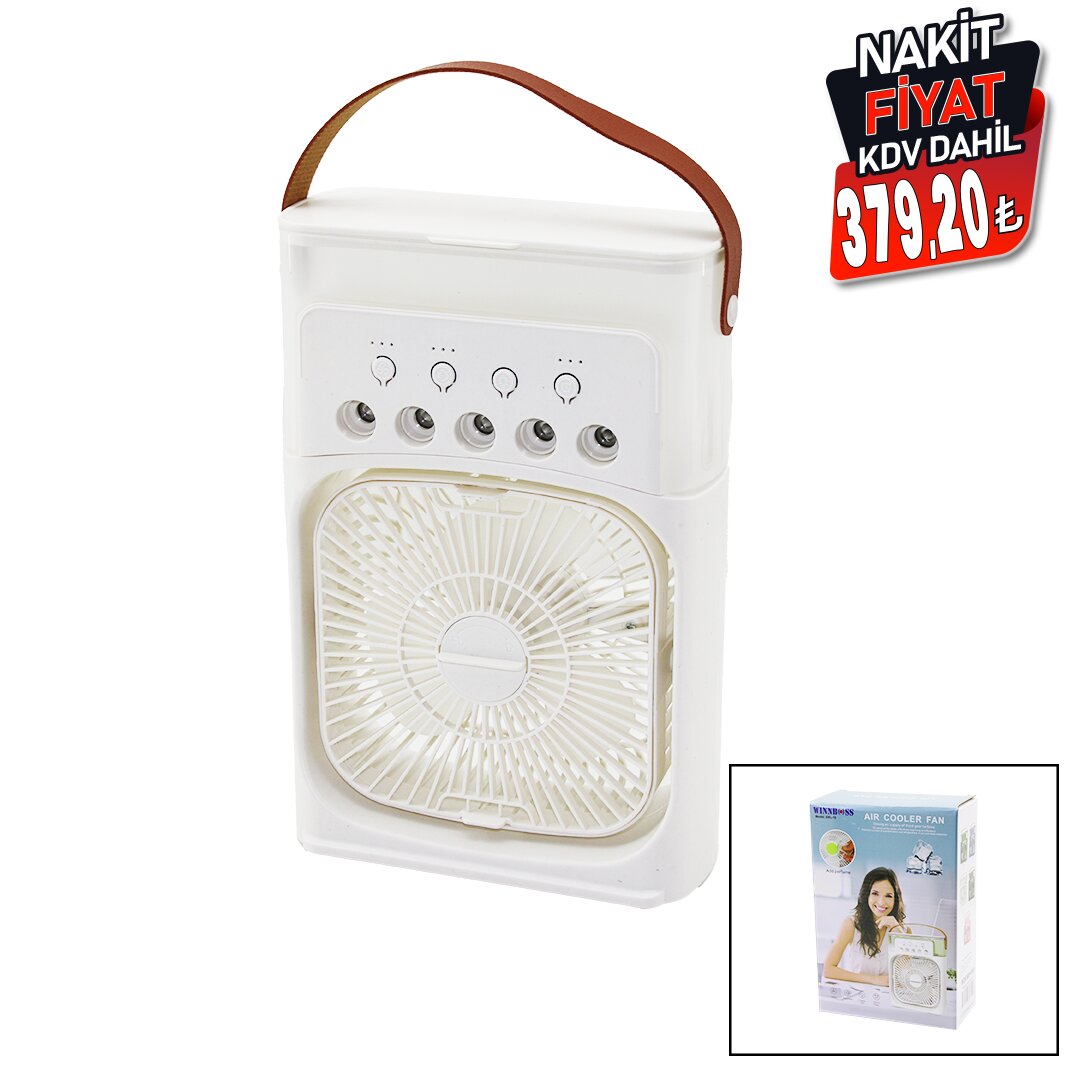 WINNBOSS EKL-13 (3İN1) (HAVA NEMLENDİRME & FAN & GECE LAMBASI) (MASA ÜSTÜ) BUZLU VANTİLATÖR (360°)(USB ŞARJ) (3KDM HIZ)*40                     qwe7