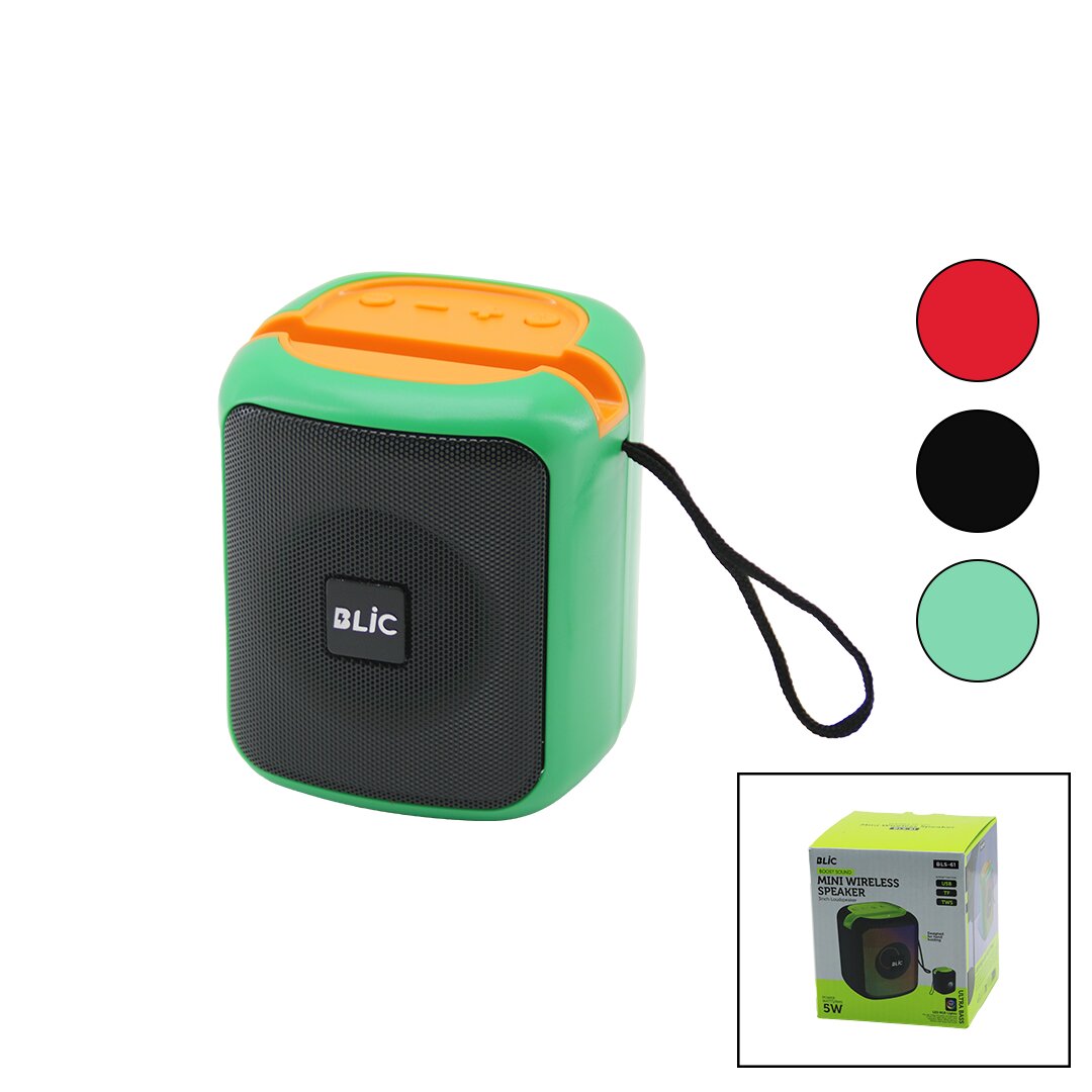 BLİC BLS-61 ( 3" ) BLUETOOTH WİRELESS SREAKER HOPARLÖR ( USB ŞARJLI ) ( LED RGB IŞIKLI ) ( ULTRA BASS ) (5W) ( USB & TF & TWS )*40