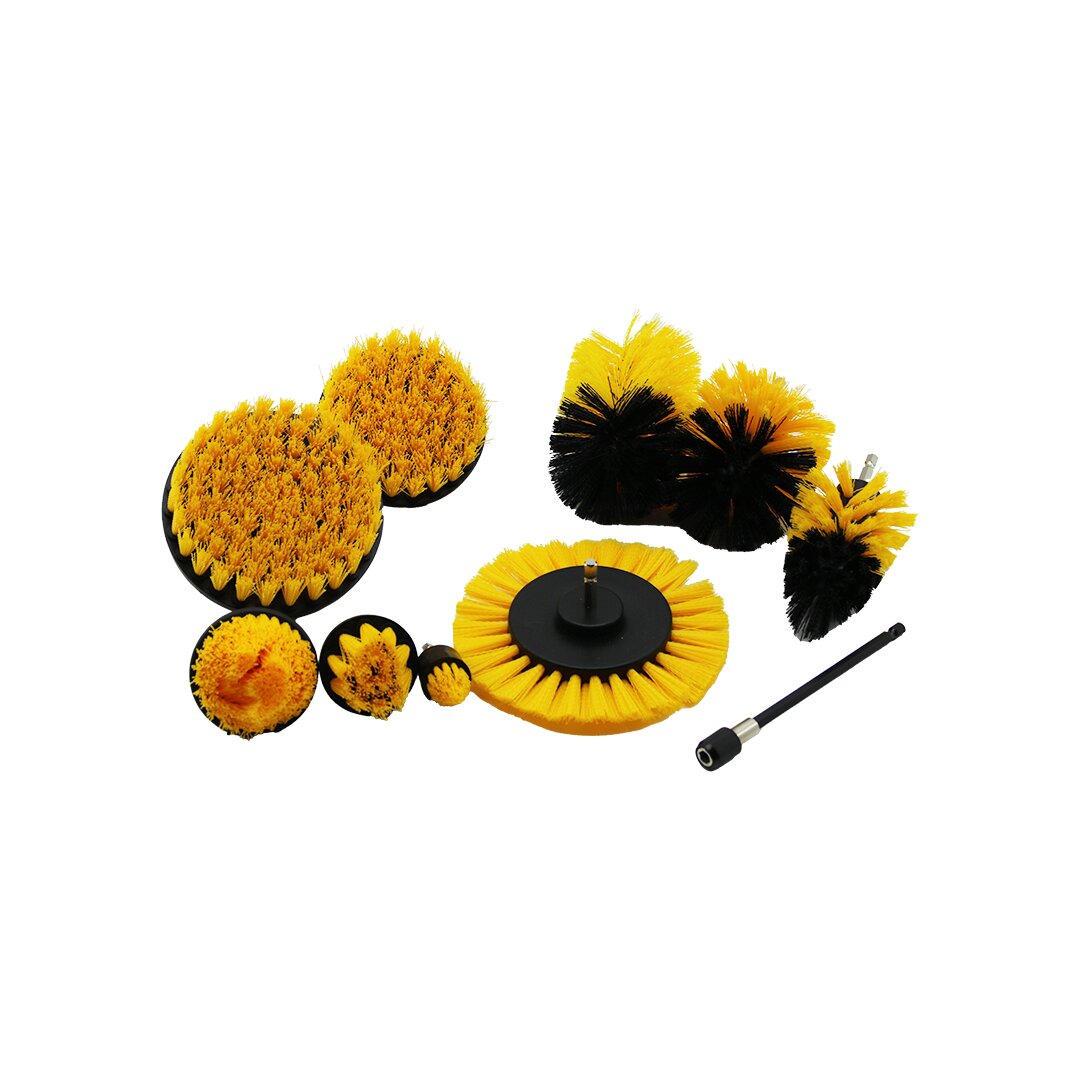 LRD-115 ( 10PCS )=( 9PCS FIRÇA + 1PCS UZATMA APARATI=15CM ) ( MATKAP UÇLU ) FIRÇA SETİ*30