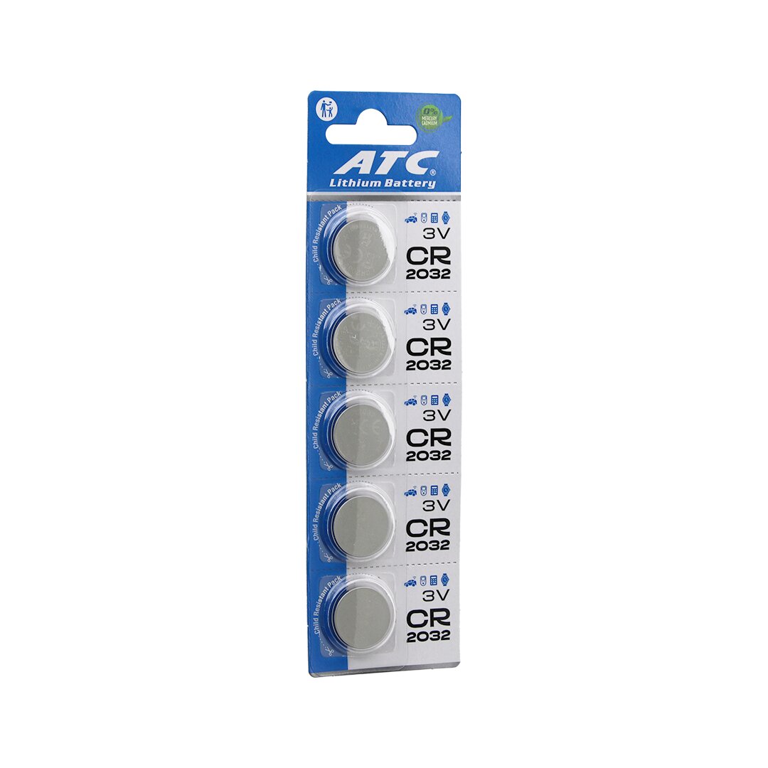ATC LİTHİUM BATTERY CR-2032 ( PARA PİL ) ( LİTYUM ) ( 3V ) ( 5Lİ KART )*400