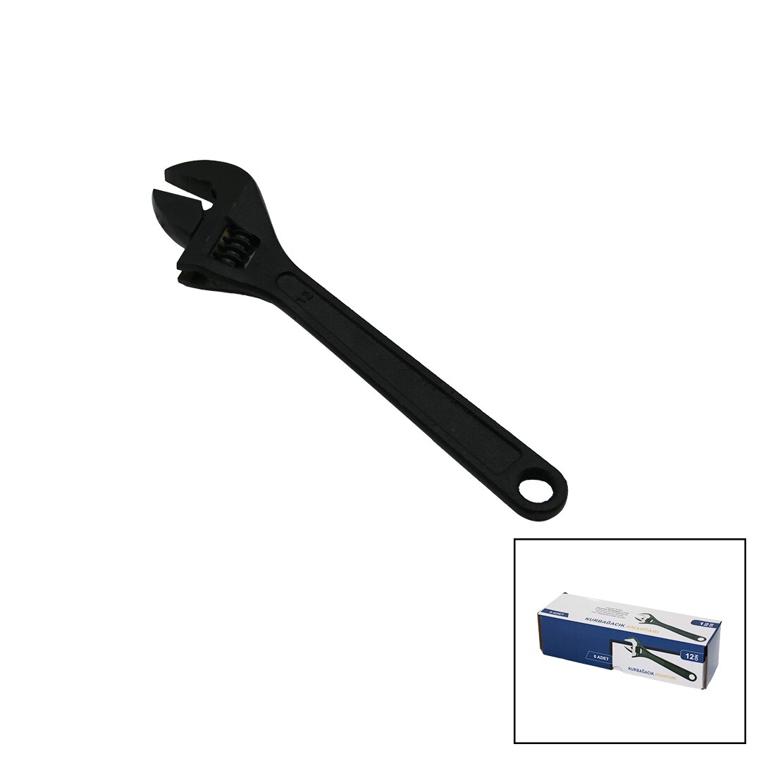 K13-054 ( SİYAH ÇELİK ) ( 12 ) ( 300MM ) KURBAĞACIK ANAHTAR ( CHROME VANADİUM )*6X8