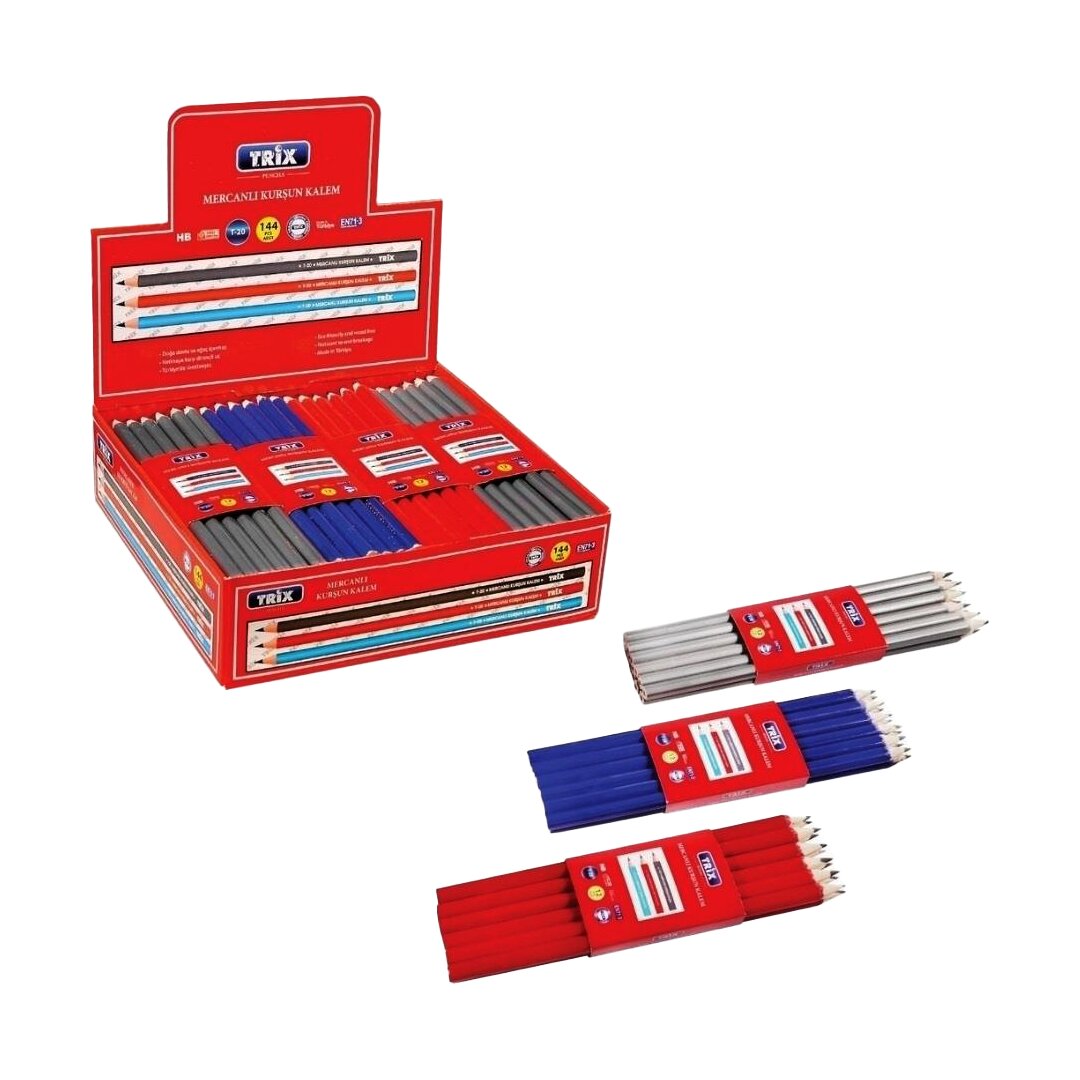TRİX T-20 ( 12 PCS ) MERCANLI KURŞUN KALEM*12X20