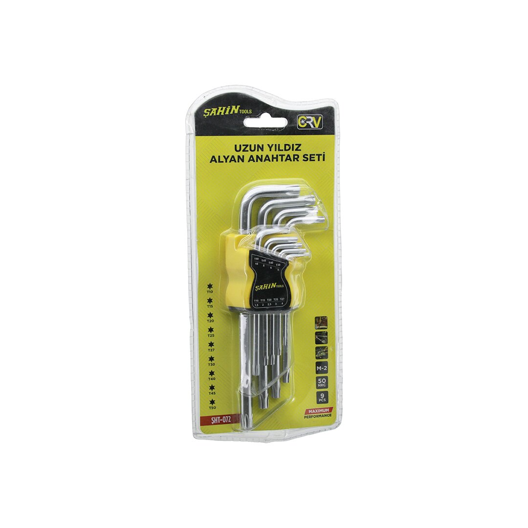 ŞAHİN TOOLS ŞHT-072 UZUN YILDIZ ALYAN 9PCS*60