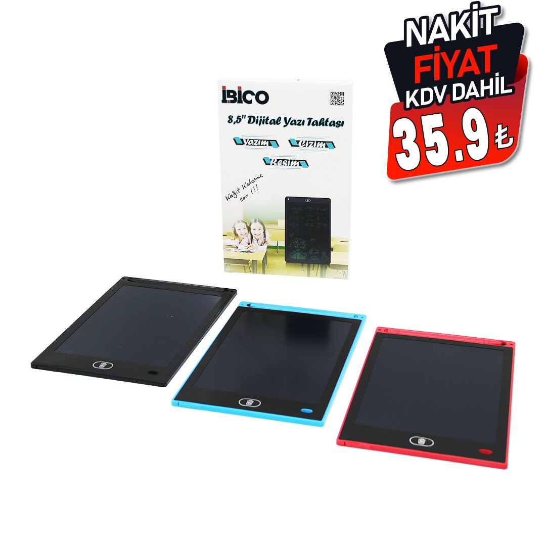 İBİCO İ11-012 ( 8.5" ) ( DİJİTAL) YAZI TAHTASI TABLET ( YAZIM & ÇİZİM & RESİM ) ( PİLLİ ) ( LCD WRİTİNG TABLET )*200