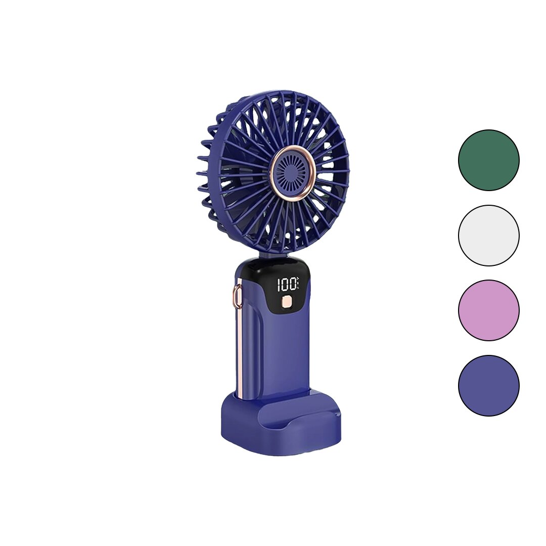 DEMİRHAN GRUP DG-123 ( LED GÖSTERGELİ )(TYPE-C ŞARJLI) MİNİ EL FANI (SABİT BAŞLIK) (5-KADEME HIZ) (TELEFONLUKLU M.ÜSTÜ AYAK) VANTİLATÖR*120