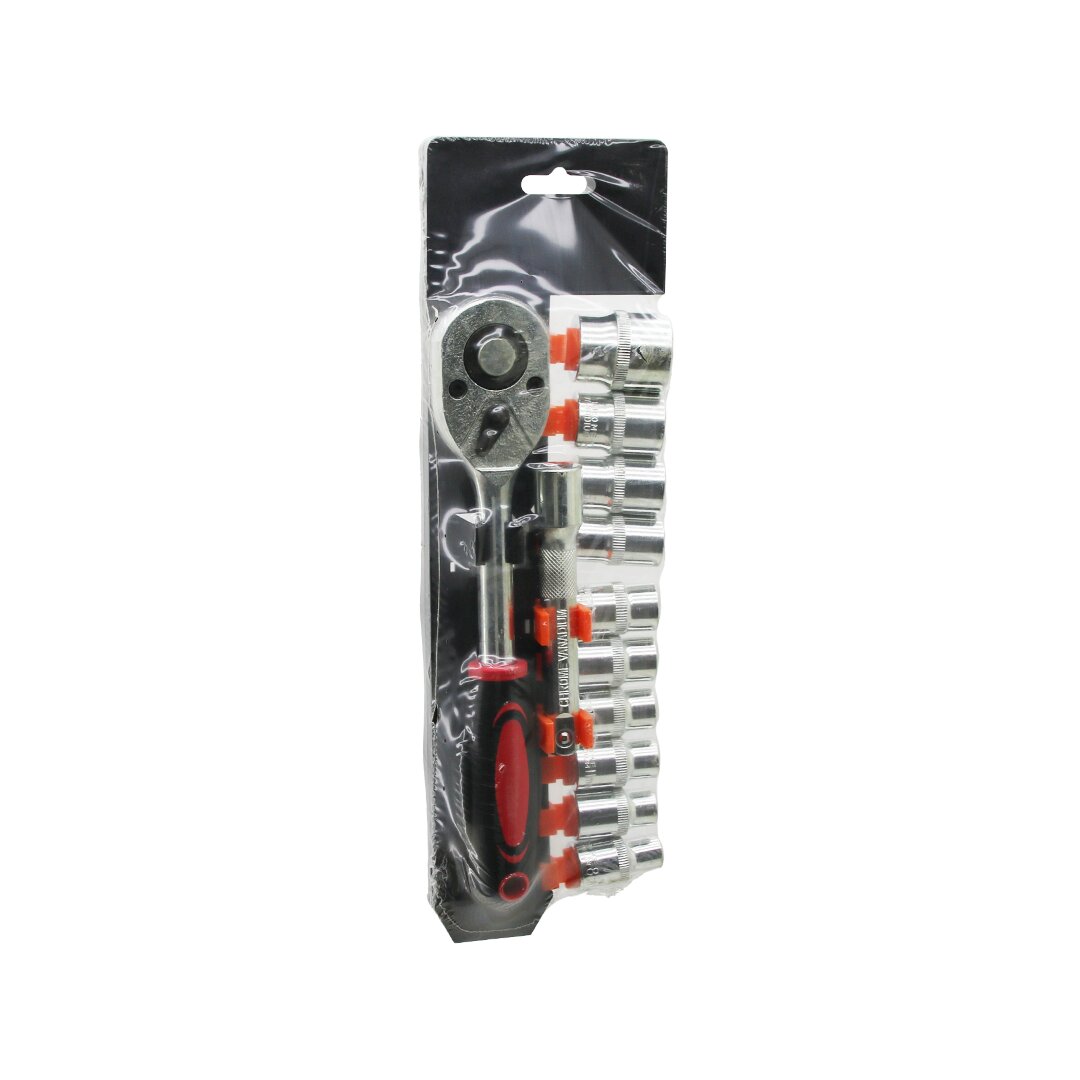 CP TOOLS CR-V SOCKET CHOROME VANADIUM (12PCS) (1/2") LOKMA SETİ (CIRCIR KOL) (UZATMA ADAPTÖR) (8-10-11-12-13-14-15-17-19-24MM)*30