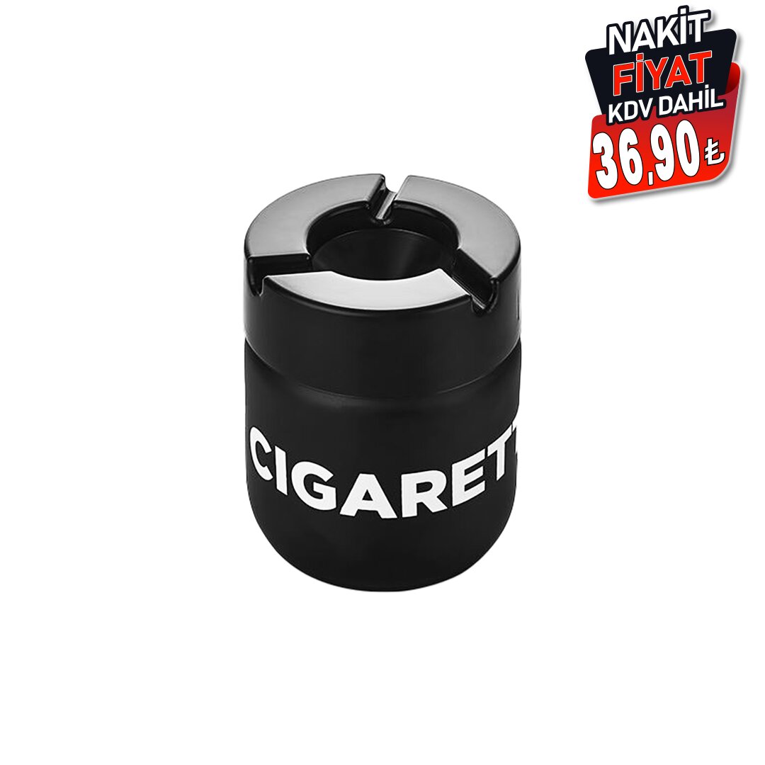QLUX C-513 CIGARETTE ( SİYAH ) CAM KÜLLÜK ( 425CC )*12X1                     qwe013