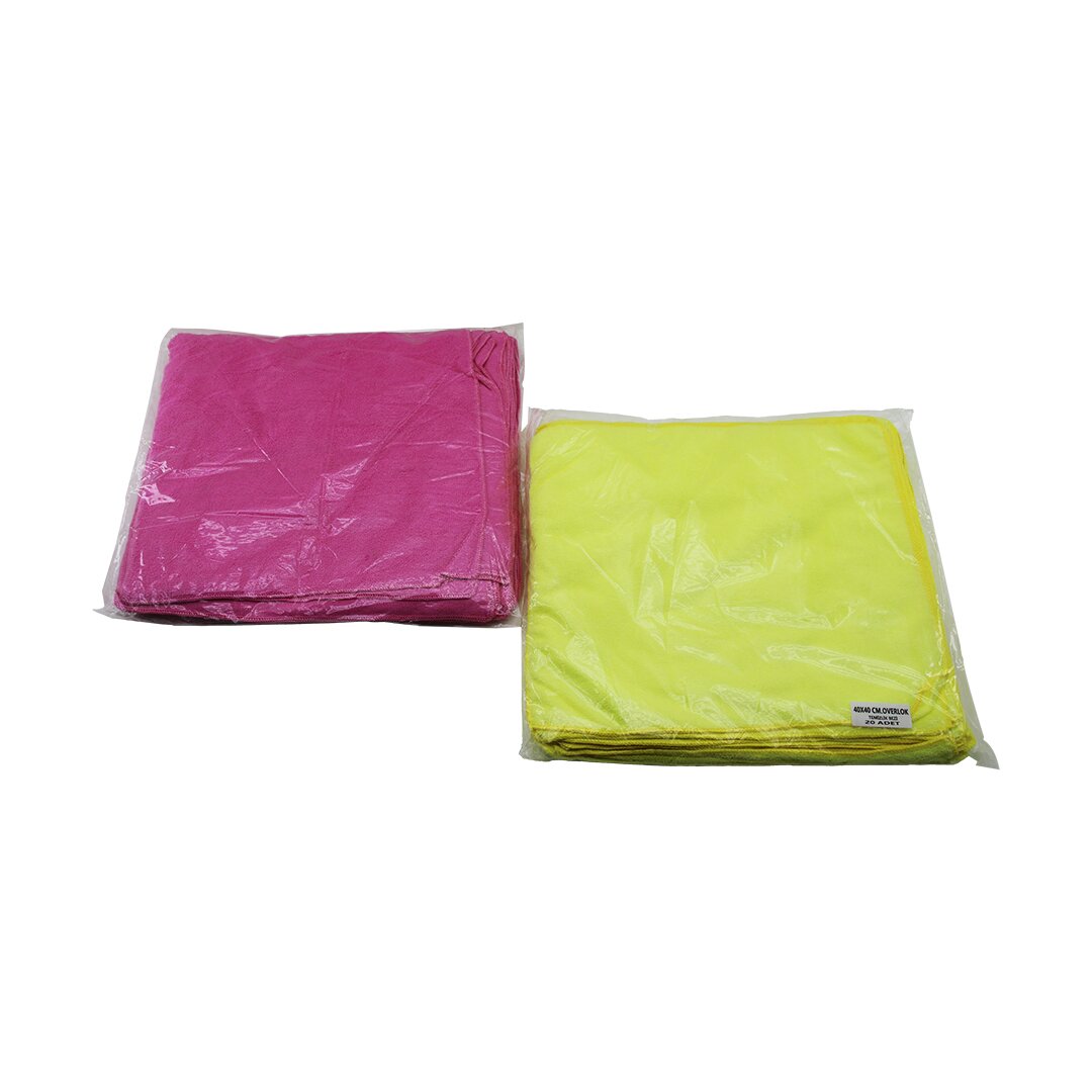 MİKROSAN ( 40X40CM ) ( MİKROFİBER HAVLU ) TEMİZLİK BEZİ ( OVERLOKLU ) ( BRKT-837251 )*20X38