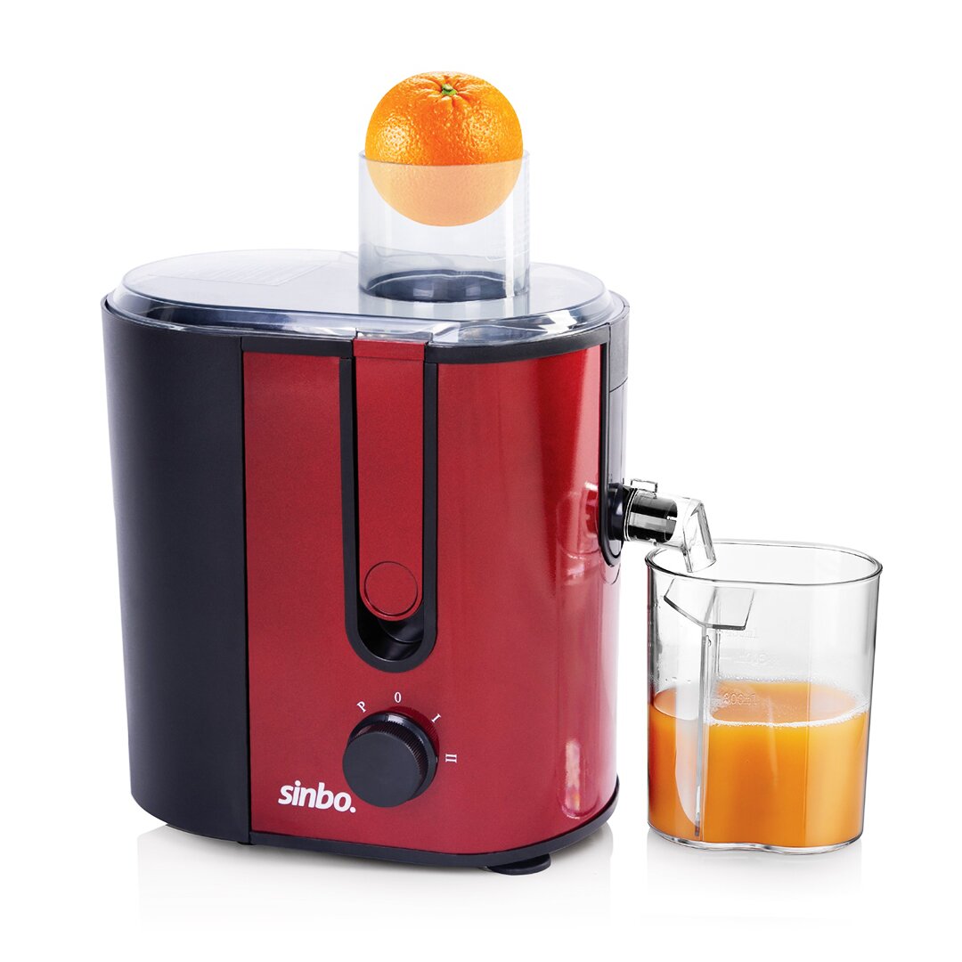 SİNBO SJ-3194 KATI MEYVE & SEBZE SIKACAK ( ÇELİK FİLTRE & GÜVENLİK KOLU & POSA:1250ML M.SUYU:450ML)( 50/60 HZ & 600W )*4