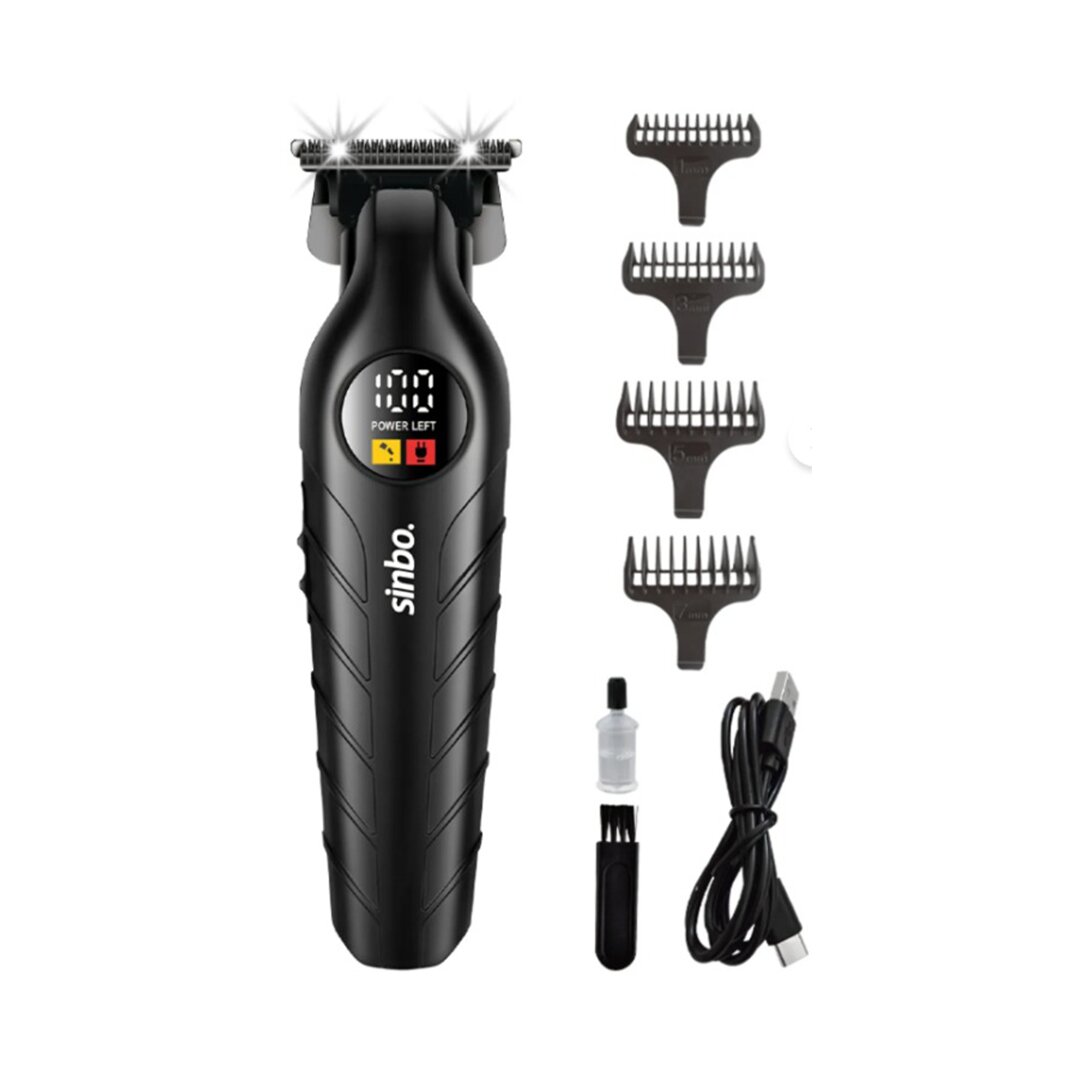 SİNBO SHC-1909 ( USB ŞARJLI & LCD GÖSTERGELİ ) SAÇ & SAKAL KESME TRAŞ MAKİNESİ (  PLASTİK GÖVDE )*24