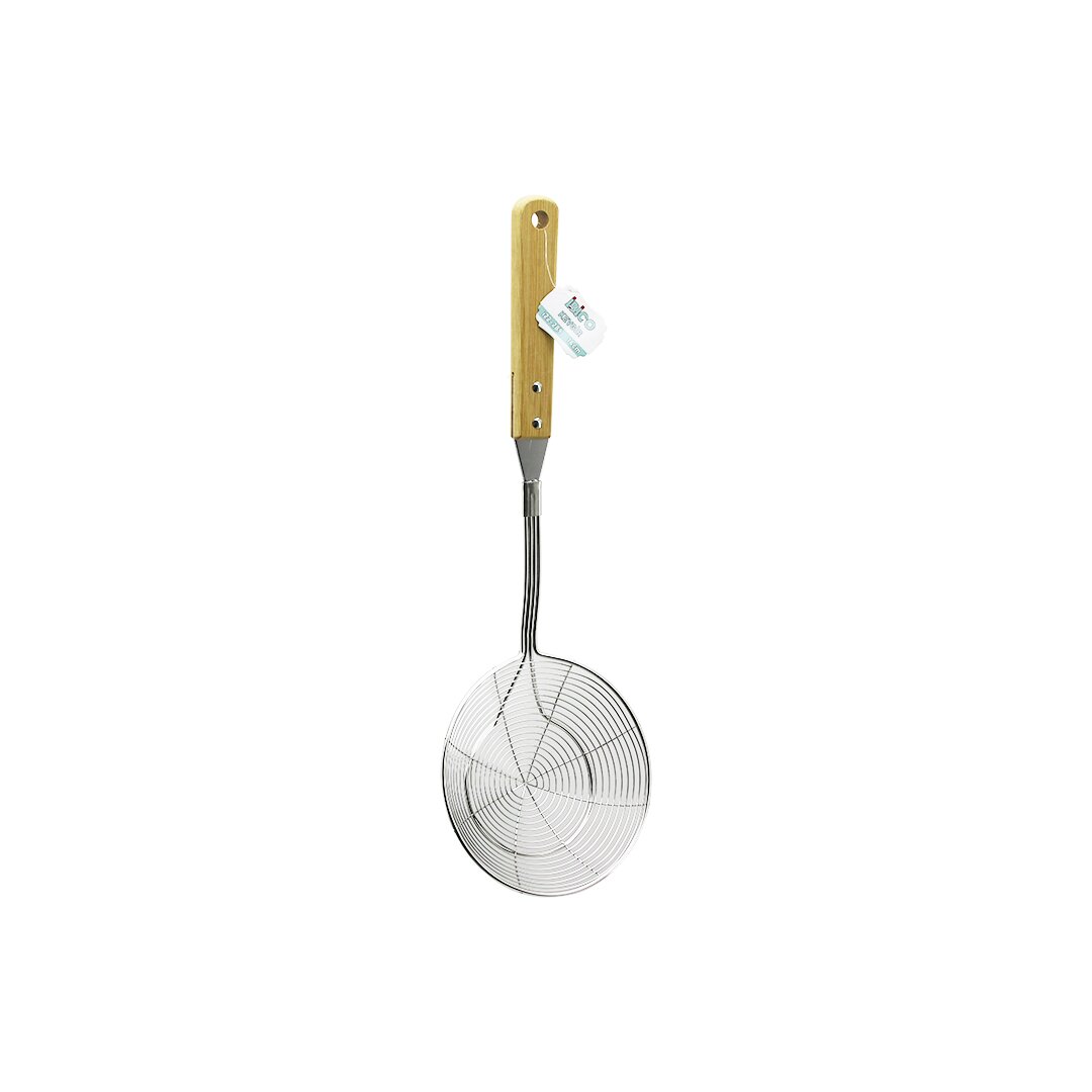 İBİCO İ22-289 ( 14CM ) ( BAMBU SAPLI ) ÇELİK METAL KEVGİR*12X10
