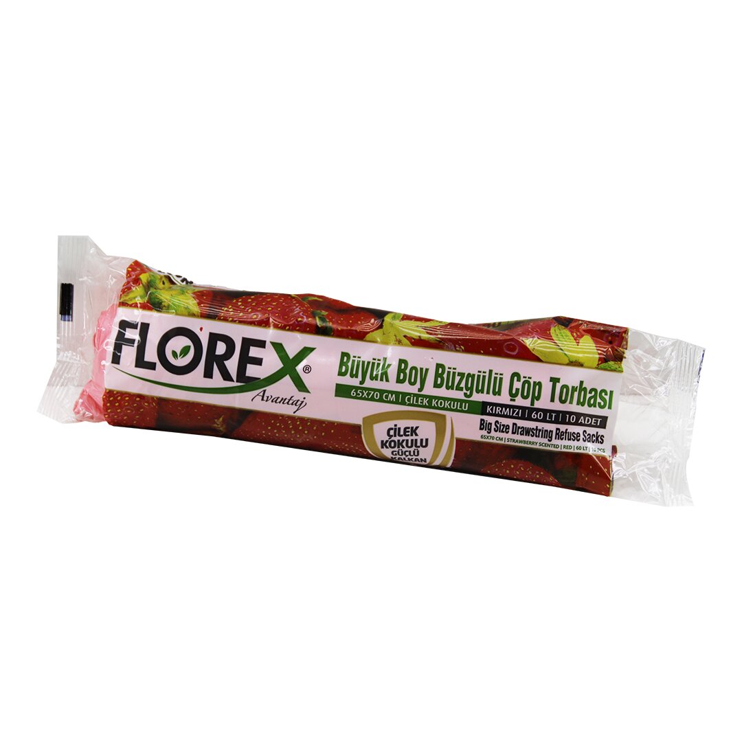 FLOREX-502 ( ÇİLEK KOKULU ) ( BÜZGÜLÜ ) ( BÜYÜK ) ( 10PCS ) 65X70CM ÇÖP TORBASI*25=K FLOREX-502 ( ÇİLEK KOKULU ) ( BÜZGÜLÜ ) ( BÜYÜK ) ( 10PCS ) 65X70CM ÇÖP TORBASI*25=K