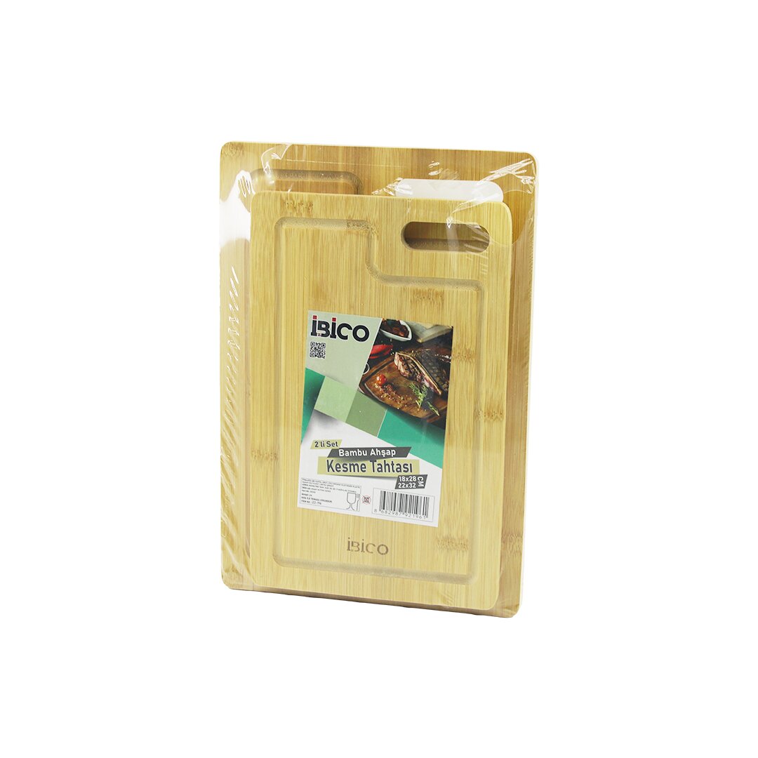 İBİCO İ22-196 (2PCS SET)(D.DÖRTGEN KENARLI & OVAL DELİKLİ) AHŞAP BAMBU KESİM PANOSU & KESME TAHTASI (18X28X1CM--22X32X1CM)*24 İBİCO İ22-196 (2PCS SET)(D.DÖRTGEN KENARLI & OVAL DELİKLİ) AHŞAP BAMBU KESİM PANOSU & KESME TAHTASI (18X28X1CM--22X32X1CM)*24