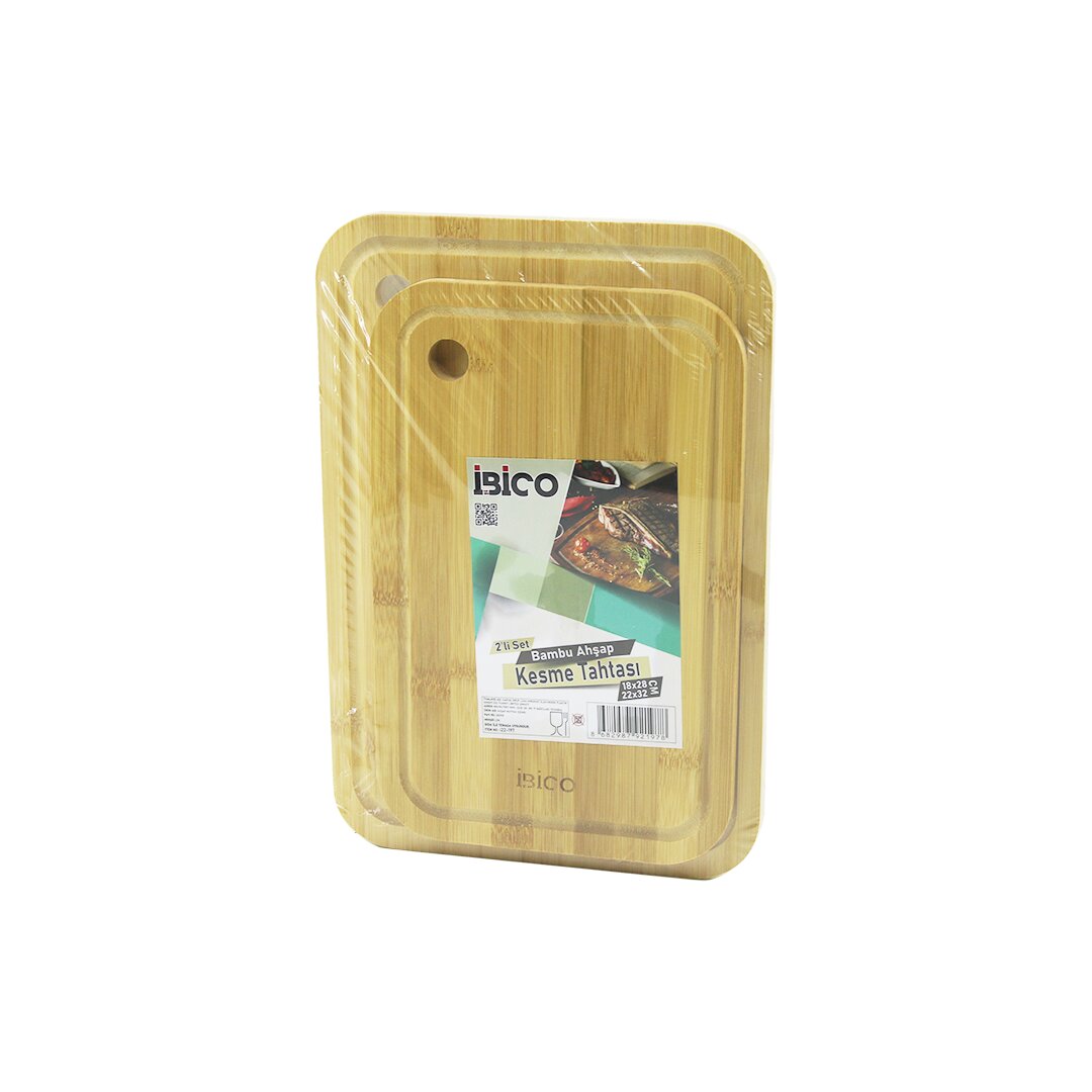 İBİCO İ22-197 (2PCS SET)(OVAL KENARLI & YUVARLAK DELİKLİ )AHŞAP BAMBU KESİM PANOSU & KESME TAHTASI (18X28X1CM--22X32X1CM)*24 İBİCO İ22-197 (2PCS SET)(OVAL KENARLI & YUVARLAK DELİKLİ )AHŞAP BAMBU KESİM PANOSU & KESME TAHTASI (18X28X1CM--22X32X1CM)*24