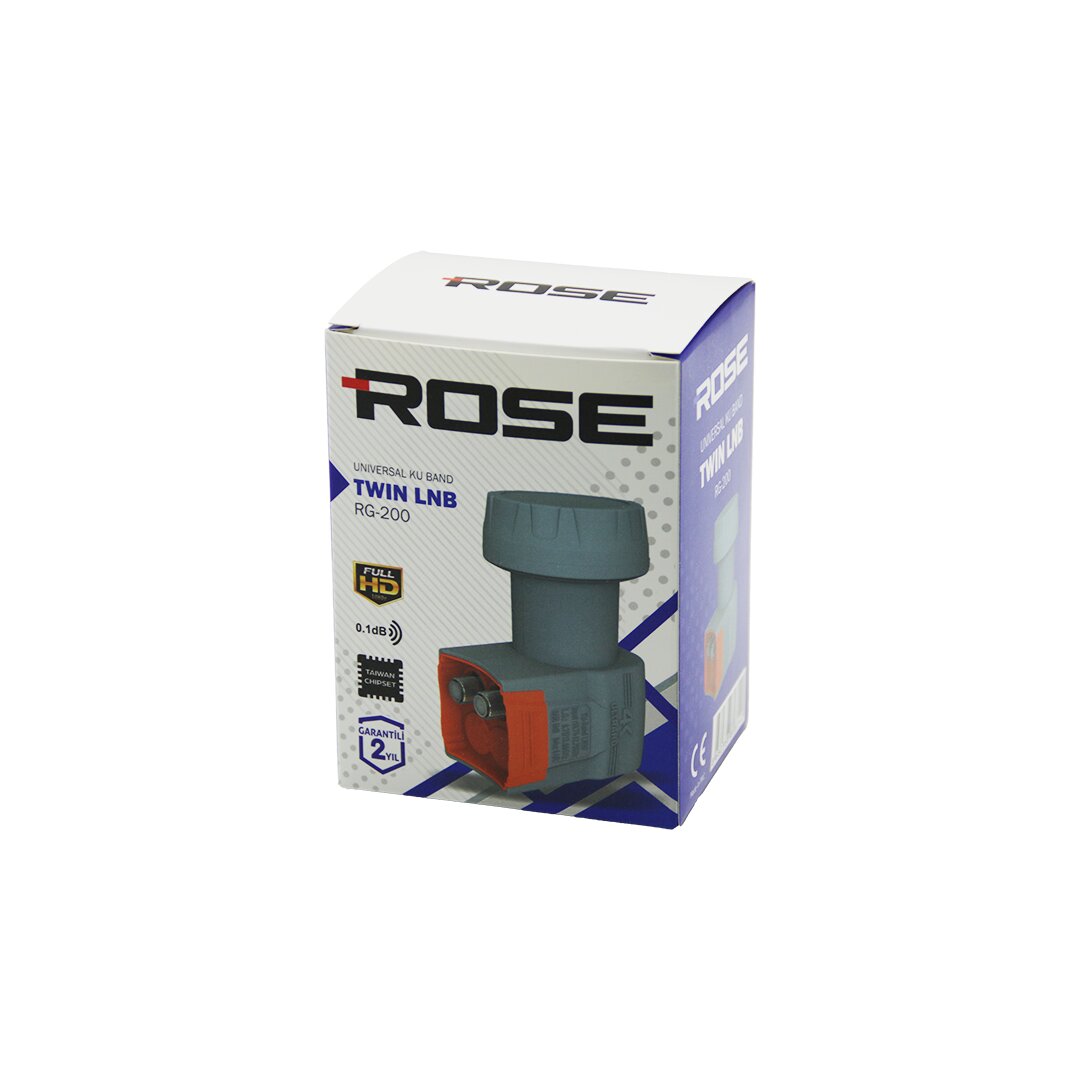 ROSE RG-200 ( 2Lİ ) UYDU ( LNB ) UNIVERSAL TWIN ( FULL HD & 3D & 0.1dB )*100 ROSE RG-200 ( 2Lİ ) UYDU ( LNB ) UNIVERSAL TWIN ( FULL HD & 3D & 0.1dB )*100